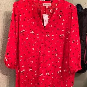 Philosophy Red 3/4 Sleeve Top! 3X